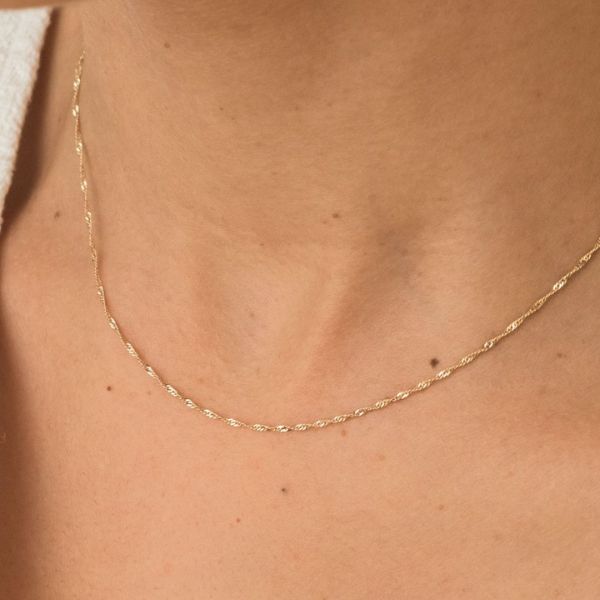 Double Twisted Gold Necklace