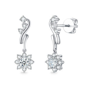 Golden Time Diamond Dangle Earrings