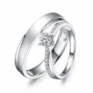 Cặp nhẫn cưới kim cương Aurora