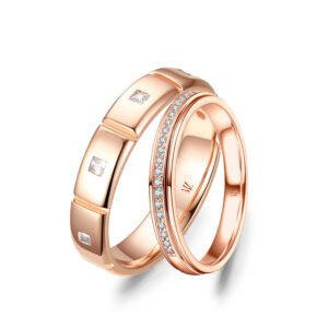 Cặp nhẫn cưới kim cương Love by Your Side
