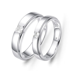 Cặp nhẫn cưới kim cương Cherish Every Moment Together