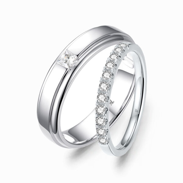 Cặp nhẫn cưới kim cương Touch of Love