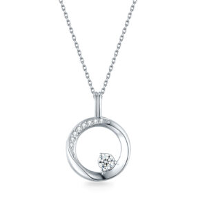 Mặt dây chuyền đính kim cương Opal