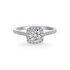 Nhẫn vàng trắng 14 K kim cương