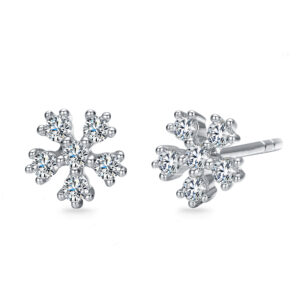 Shining Snowflake Diamond Earrings