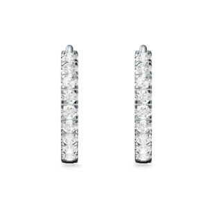 Mae Diamond Hoop Earrings