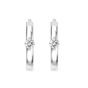 Cute 10mm Diamond Hoop Earrings