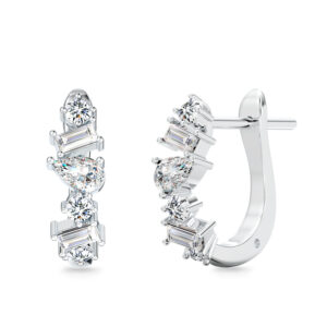 Bae Diamond J-Hoop Earrings
