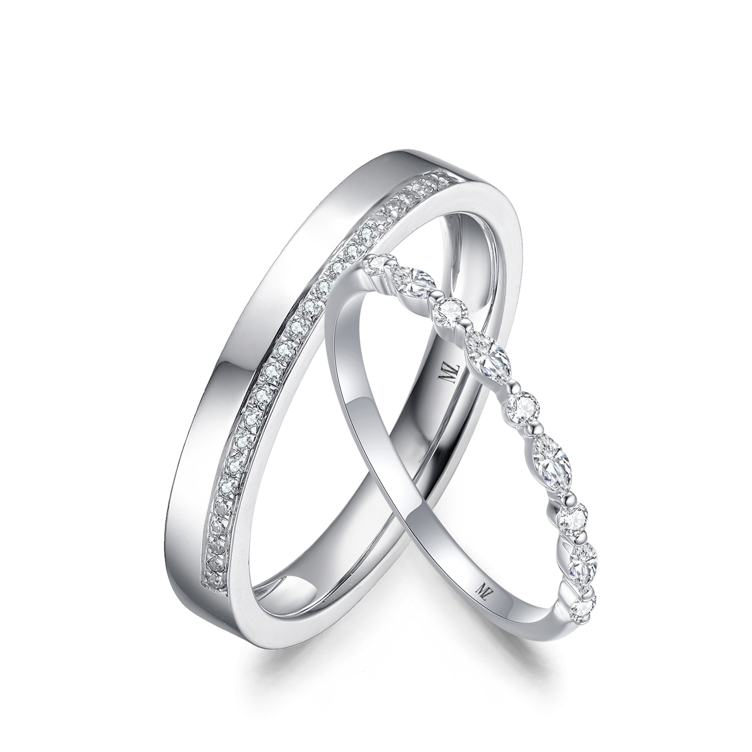 Cặp nhẫn cưới kim cương Blake's Promise