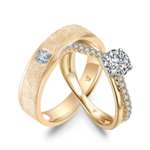 Cặp nhẫn cưới kim cương Riley's Promise