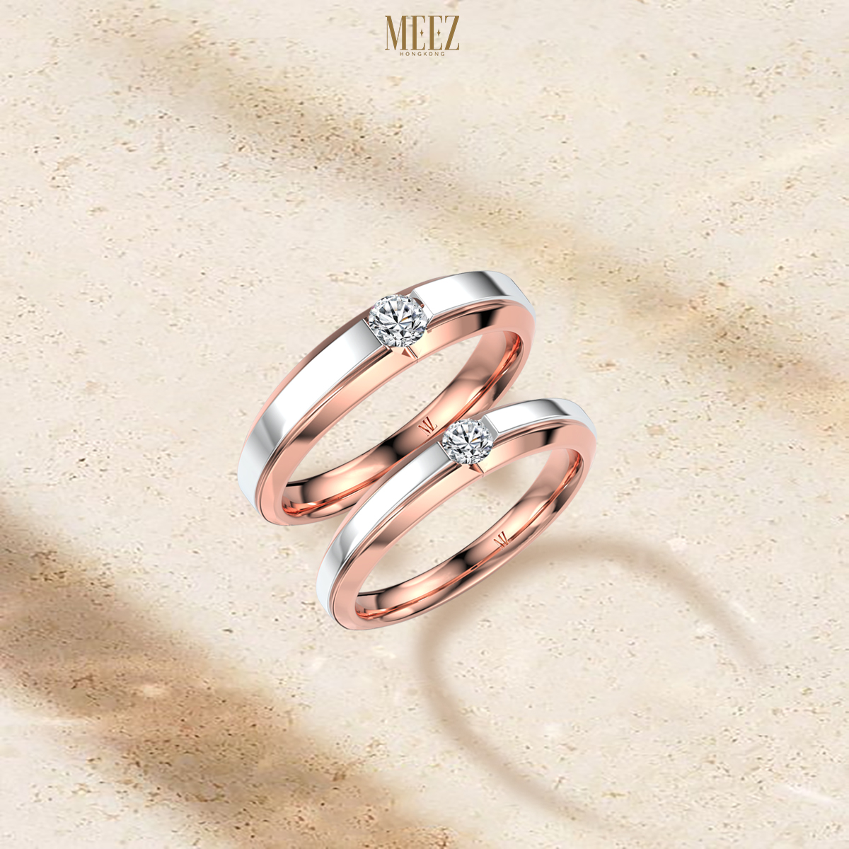 Cặp nhẫn cưới vàng 18k tình yêu vĩnh cửu trong từng chi tiết