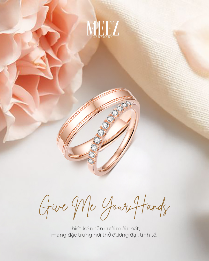 Nhẫn cặp tình nhân vàng 18k biểu tượng của tình yêu vĩnh cửu