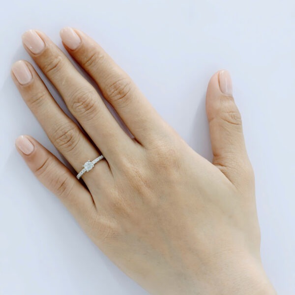 Nhẫn đính hôn White Rose