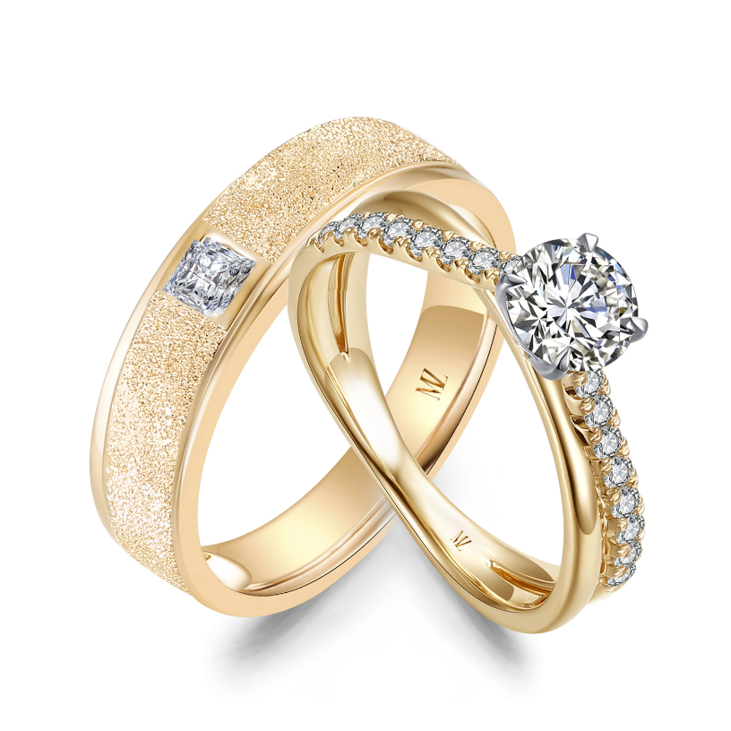 Cặp nhẫn cưới kim cương Riley’s Promise