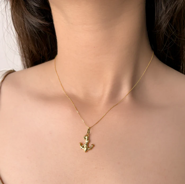 Mặt dây chuyền mỏ neo vàng 18k biểu tượng của sự tồn tại khát vọng tự do 1