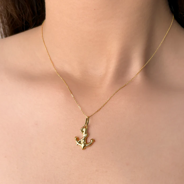 Mặt dây chuyền mỏ neo vàng 18k biểu tượng của sự tồn tại khát vọng tự do