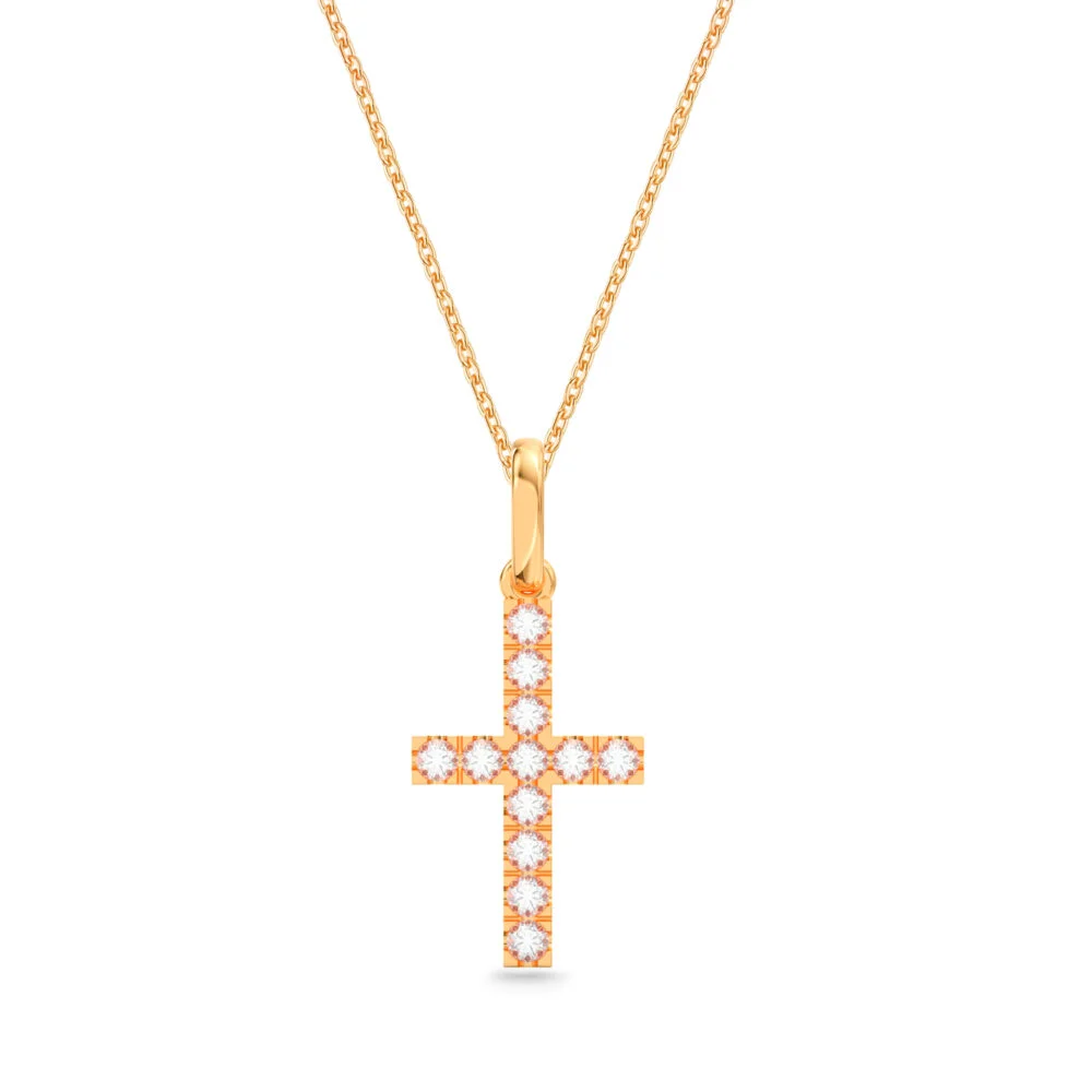 Mặt dây chuyền thánh giá vàng 18k biểu tượng văn hóa tôn giáo