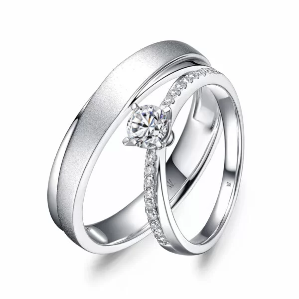 mẫu nhẫn cưới thiết kế đơn giản, sang trọng và thanh lịch