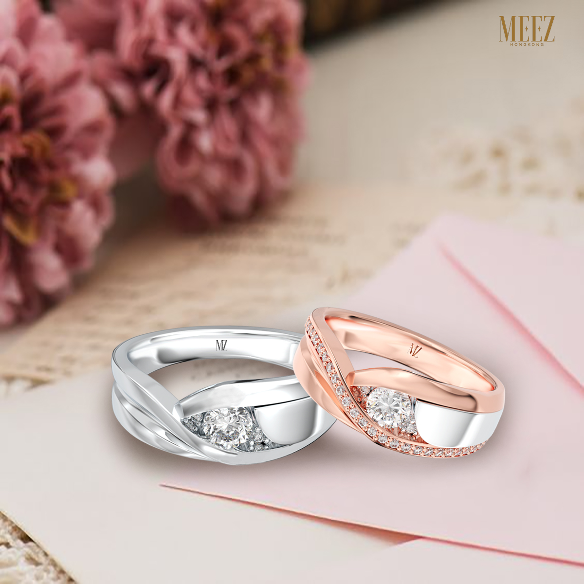 Nhẫn cưới 2 màu kết nối hai thế giới trong một món trang sức