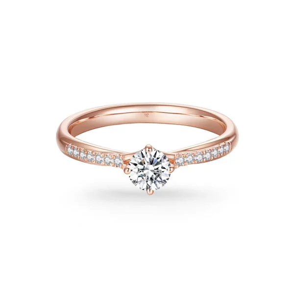 Nhẫn đính hôn vàng 18k đơn giản nhưng sang trọng tinh tế