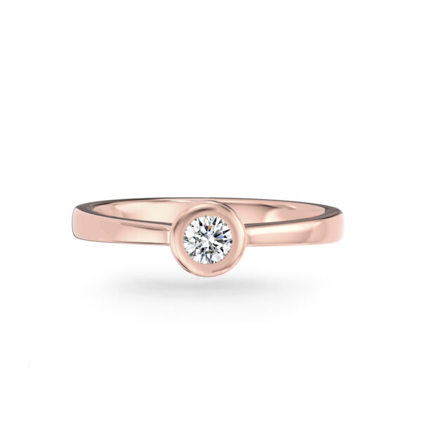 Nhẫn đính hôn vàng 18k đơn giản nhưng sang trọng tinh tế