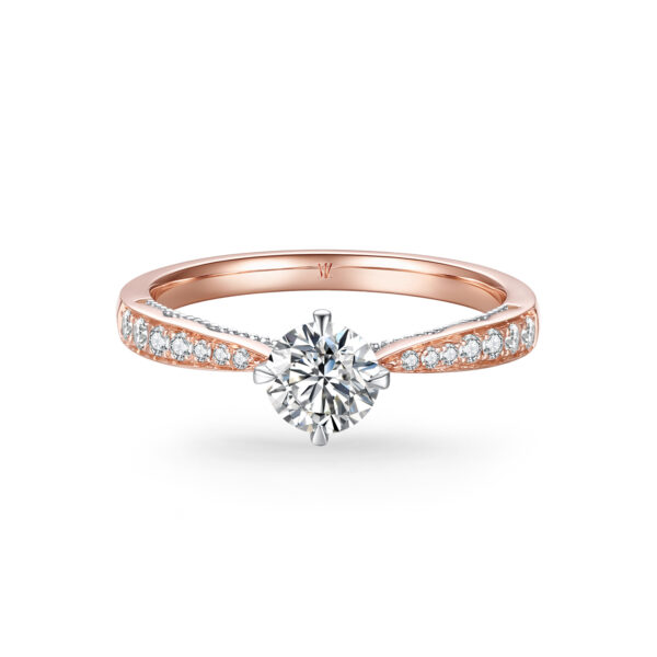 Nhẫn đính hôn vàng 18k đơn giản nhưng sang trọng tinh tế