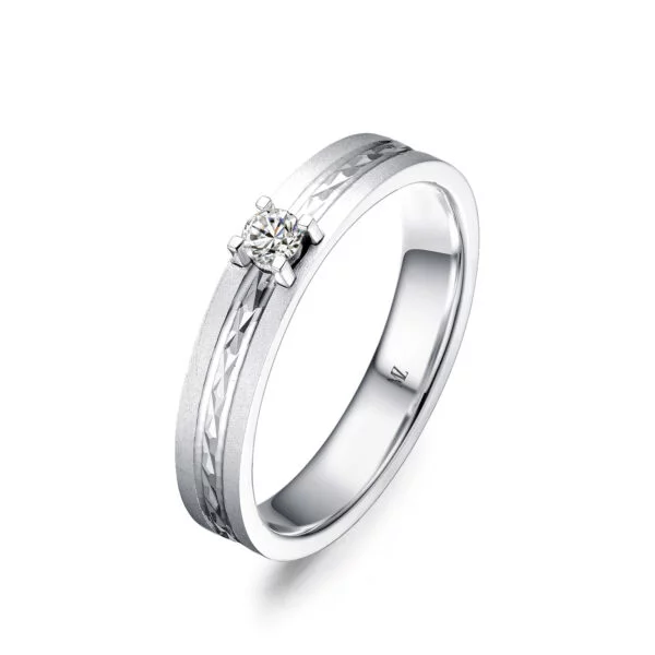 Nhẫn vàng trắng kim cương nam biểu tượng của sự sang trọng và đẳng cấp