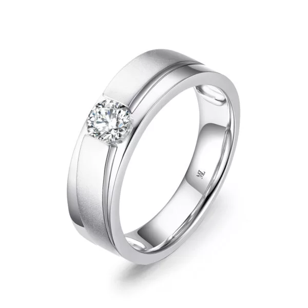 Nhẫn vàng trắng kim cương nam biểu tượng của sự sang trọng và đẳng cấp
