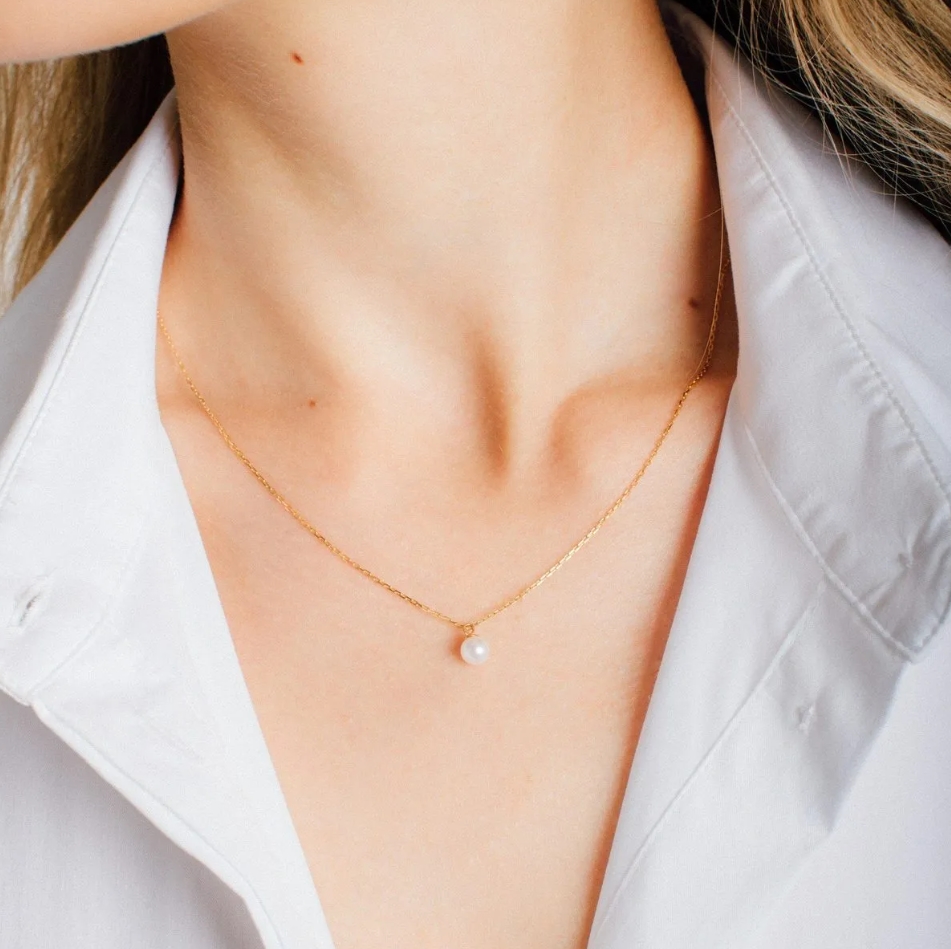 Vòng cổ vàng 24k kiểu dáng đơn giản thanh lịch