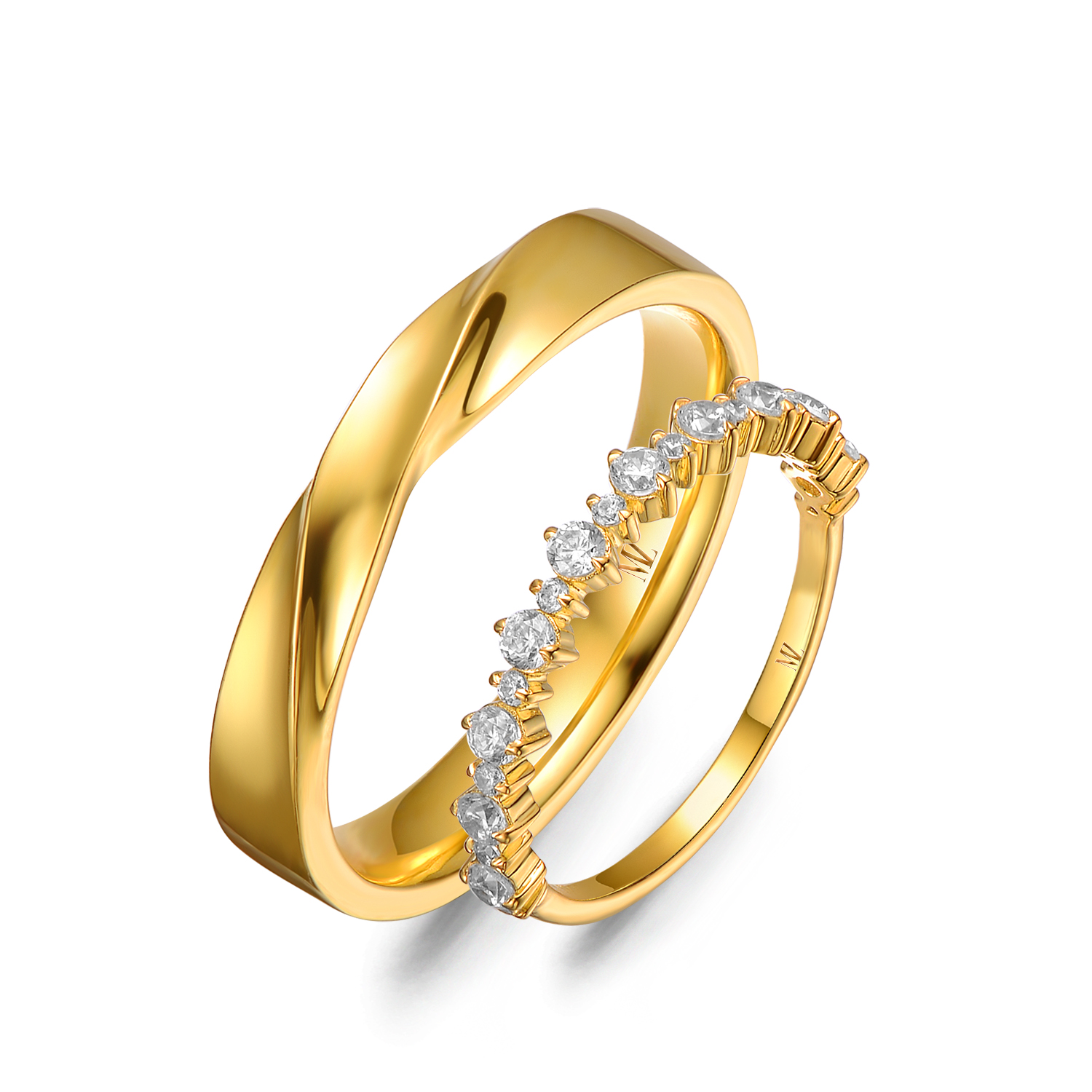 Cặp vòng cưới kim cương Brillante Amor
