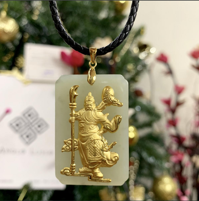 Mặt dây chuyền quan công bằng vàng biểu tượng trong văn hóa dân gian 1