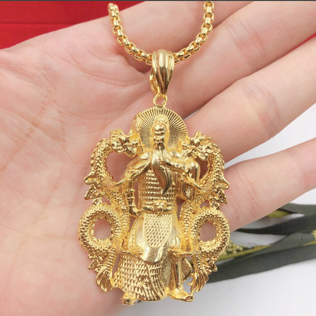 Mặt dây chuyền quan công bằng vàng biểu tượng trong văn hóa dân gian 2