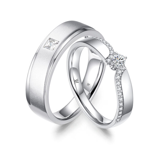 Cặp nhẫn cưới kim cương Caleb's Promise