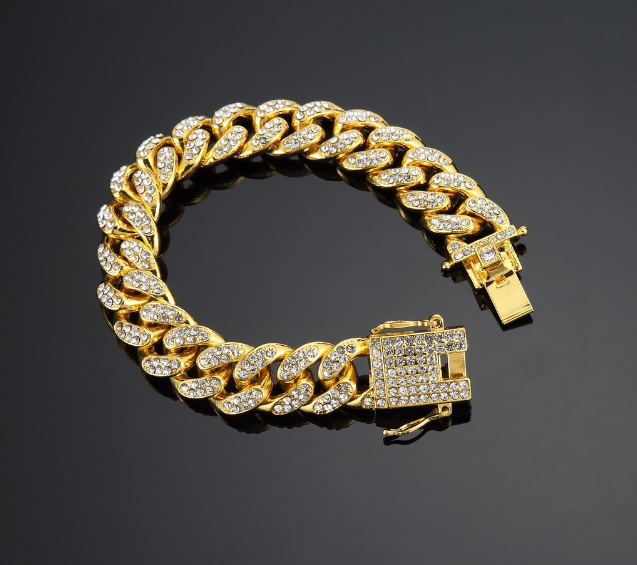 Lắc tay cuban vàng 18k biểu tượng của sự giàu có, quyền lực
