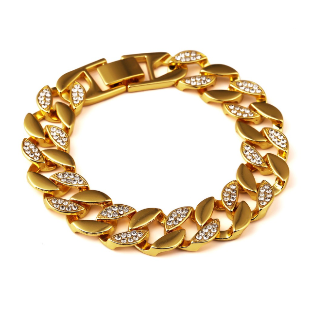 Lắc tay cuban vàng 18k biểu tượng của sự giàu có, quyền lực
