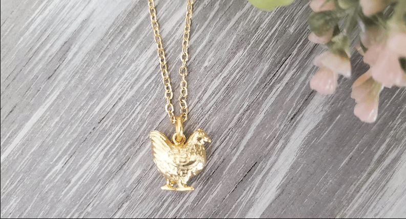 Mặt dây chuyền con gà biểu tượng của sự may mắn và tài lộc 1