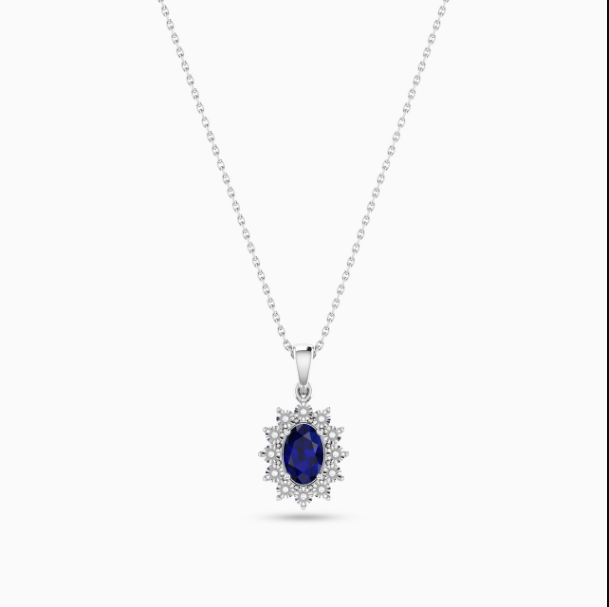 Mặt dây chuyền đá sapphire xanh vẻ đẹp bí ẩn và sang trọng 1