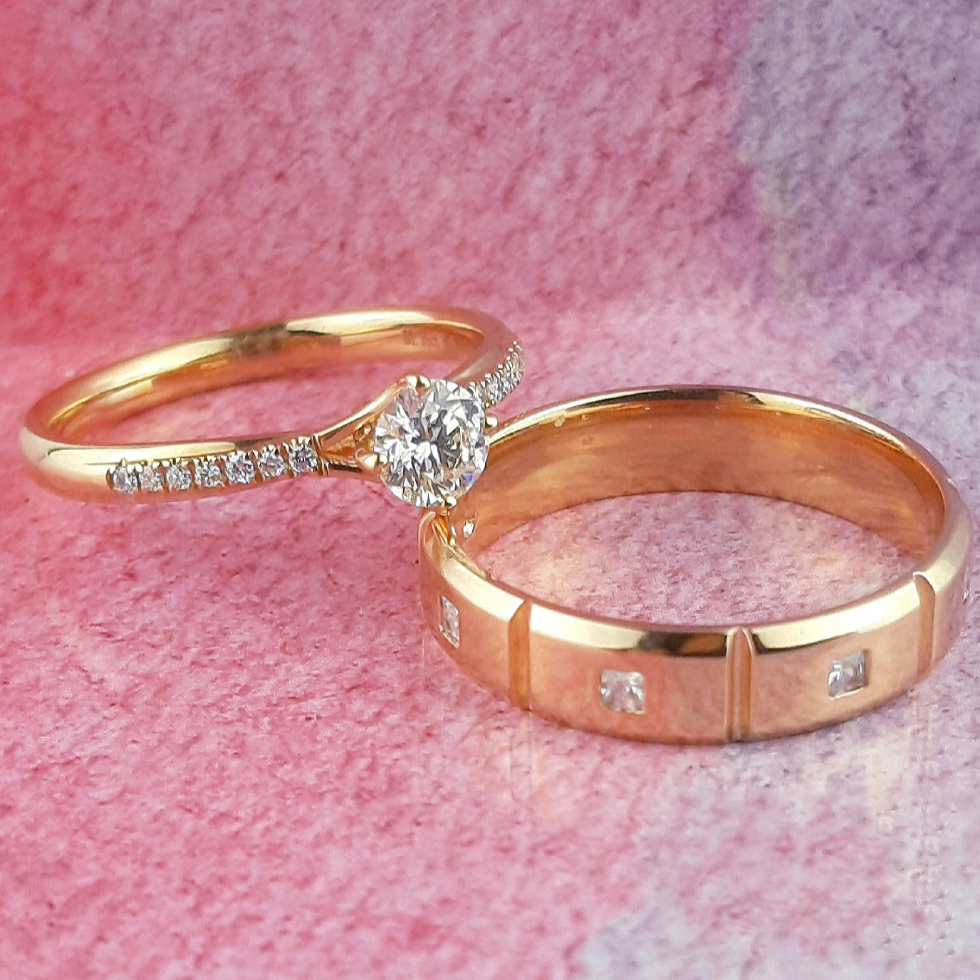 Mẫu nhẫn cưới vàng 18k đẹp & sang trọng