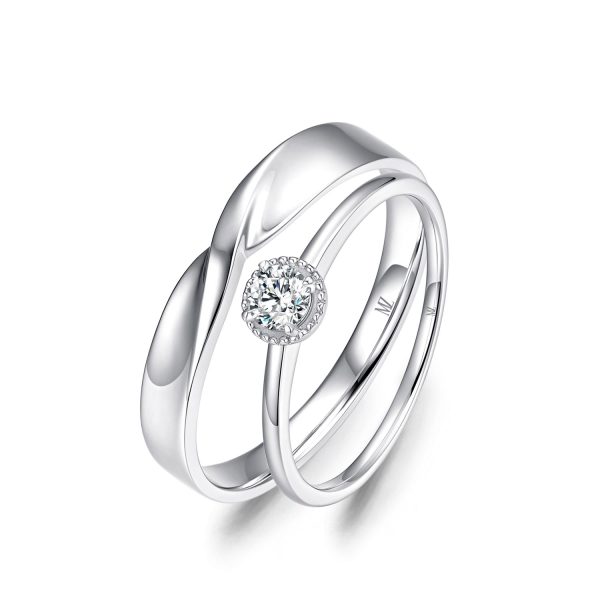 Cặp nhẫn cưới kim cương Sawyer’s Promise