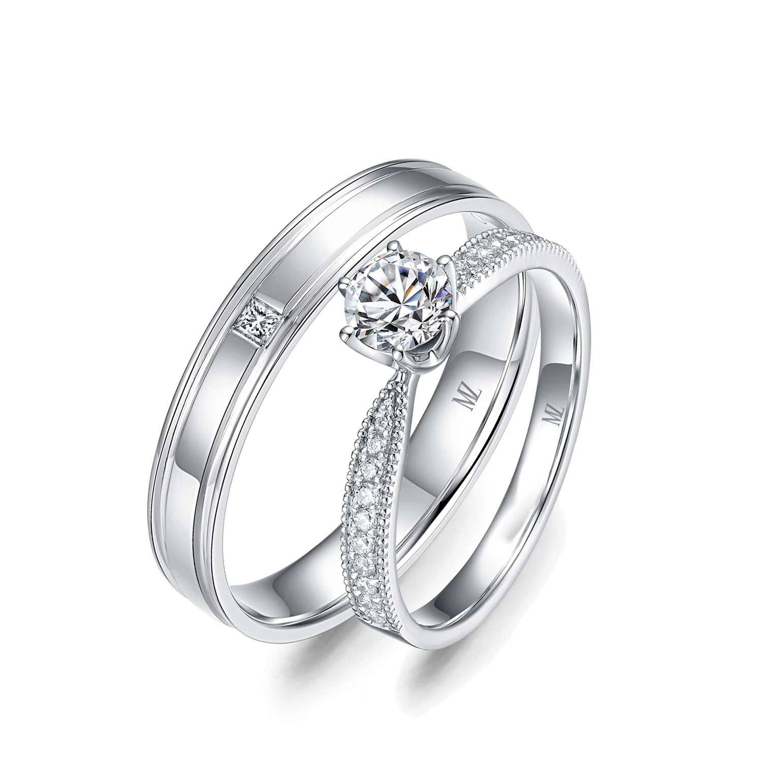 Cặp nhẫn cưới kim cương Tristan’s Promise