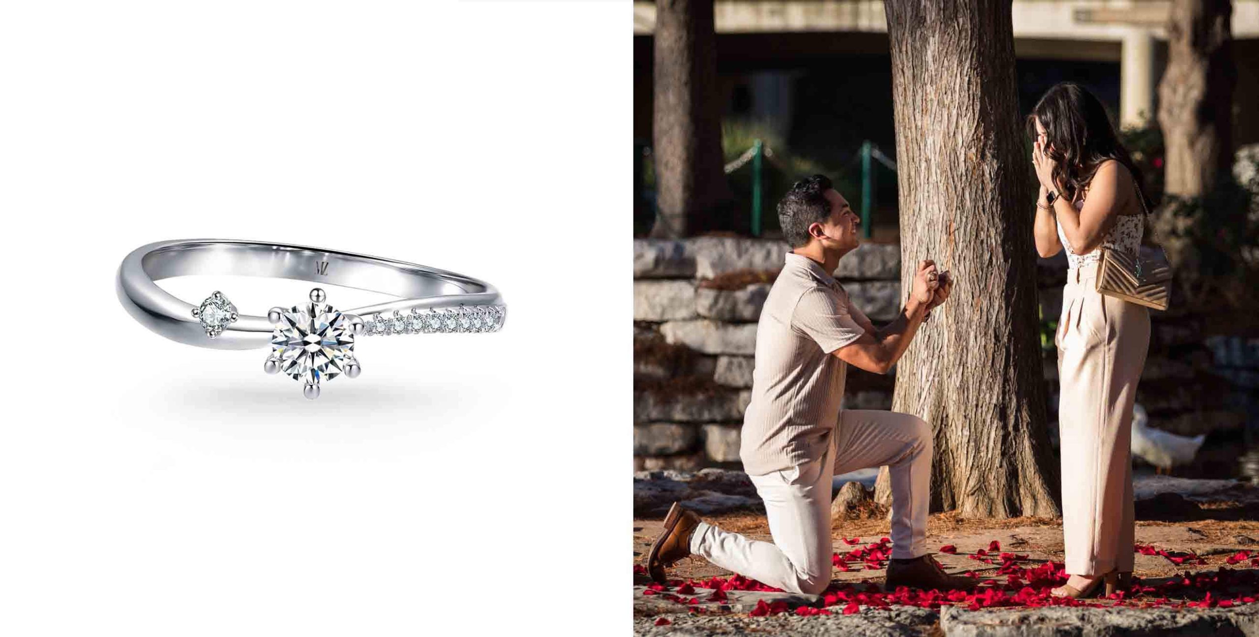 Nhẫn đính hôn bạch kim Be Yours